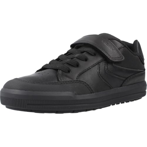Baskets hautes Geox Arzach pour garçon en cuir bleu et marron