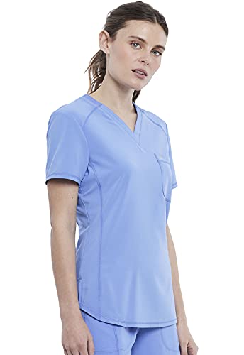 Cherokee Infinity V-Neck Nurse Scrub Top for Women with Rib-Knit Panel and Tuckable CK687A