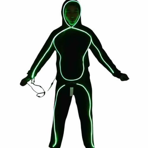 Rainbow color changing stick glow suit Halloween light up glow stick costume that glows in the dark (Traditional cold light stick costume L)