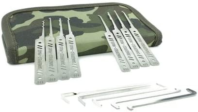 Dangerfield Praxis Lock Picking Kit - Professional Dual Thickness Stainless Steel Picks With 43 Page Guide eBook - Great Set for All Levels From Beginner to Expert