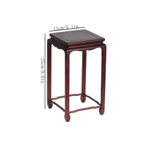 Taburete cuadrado de madera para macetas, base de jarrón y bonsái 3