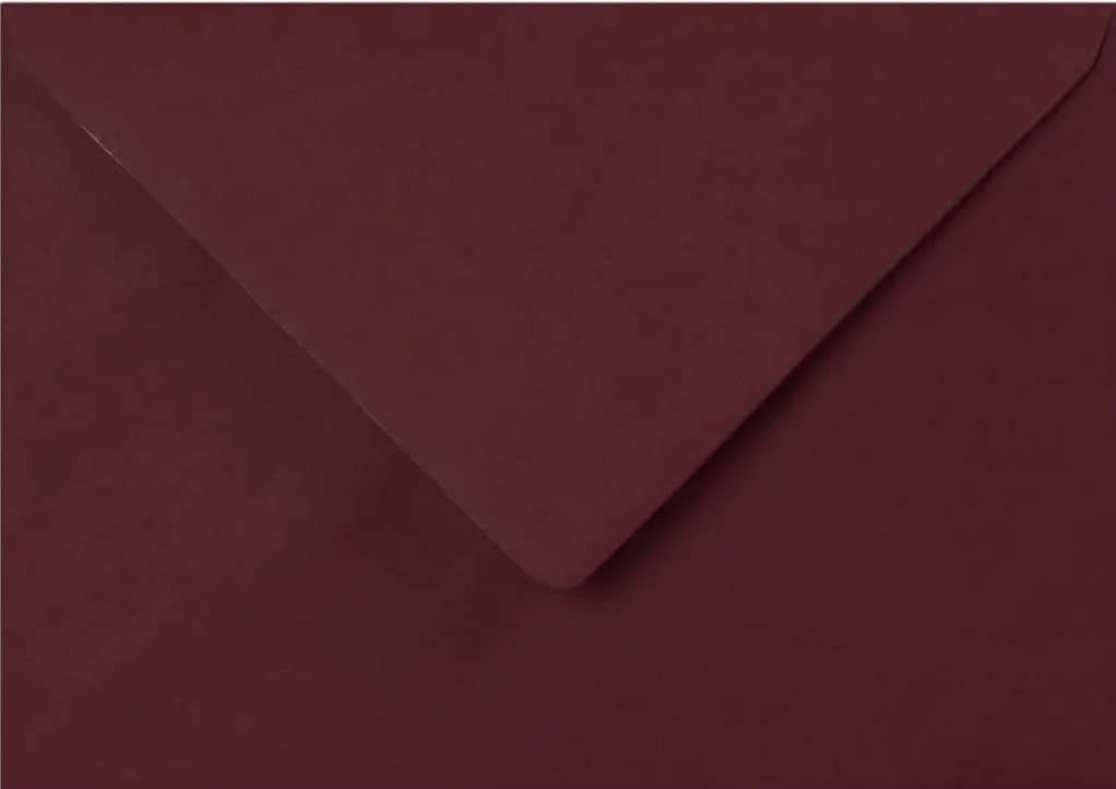 C5 (162x229mm) Coloured Envelopes for A5 Greeting Cards Wedding Invitations & Crafts Pack of 10 (Burgundy Red) — image 1