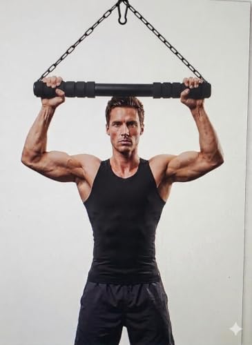 Image of Pro Adjustable Pull Up Bar for Home Workout | [100 KG] Heavy Duty Load Capacity | No Screw Doorway Chin Up Bar with Secure Locking Mechanism | Anti-Slip Grip Hanging Exercise Rod for Men, Women & Kids