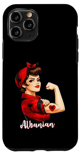Proud Strong Albanian Girl Woman Girlfriend Albania Flag �X�}�z�P�[�X iPhone 11 Pro �p