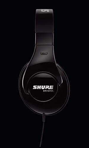 Shure Srh240A Professional Quality Headphones - For Home Recording & Everyday Listening, 40Mm Neodymium Dynamic Drivers For Full Bass And Detailed Highs, Threaded 1/4" (6.3 Mm) Nickel-Plated Adapter #TOP5