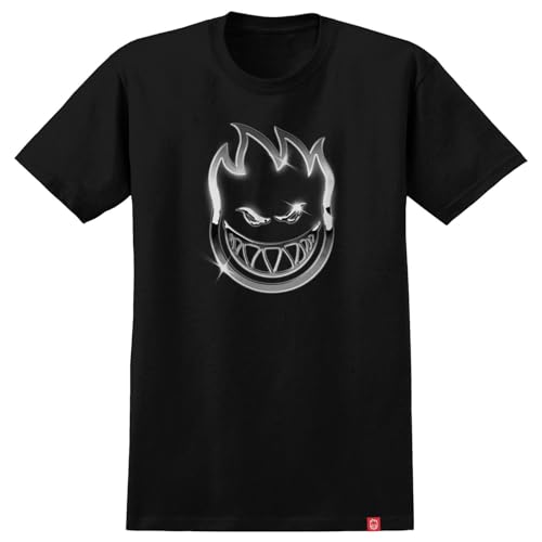 Spitfire Wheels Shirt Chrome Bighead Black Black