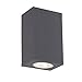 WAC Lighting DC-CD06-S930-GH Cube Architectural 6" LED Flush Mount Outdoor Ceiling Lighting, 18 Degrees Spot Beam, Graphite