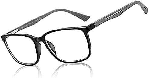 BLUEMOKY Blue Light Reading Glasses for Men，Sport Square Frame Readers, Anti Glare Computer Glasses