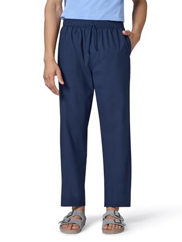 Image of XYXX Zen Cotton Solid Drawstring Pyjamas for Men | Relaxed Fit Lounge Pants with Side Pockets
