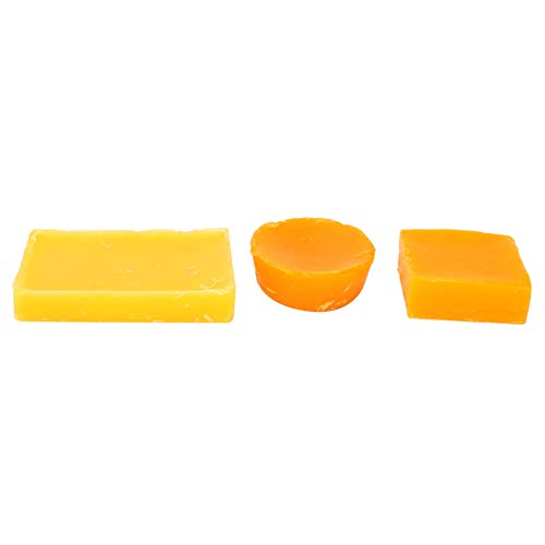 3 PCS Beeswax Blocks, Seasoned Bee Wax Blocks Multipurpose Beeswax Furniture Polish Yellow Polishing Bee Wax for Home Furniture Care