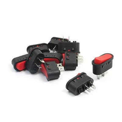 Commutateur CD1-3 SPST interrupteur bascule 6A AC250V 2 bornes pour circuit électrique