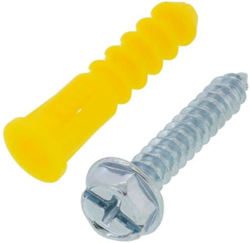 Replacement for 2AKHXTP #10 Yellow Wing Conical Anchor Kit w/Hex Head Combo Drive Screws