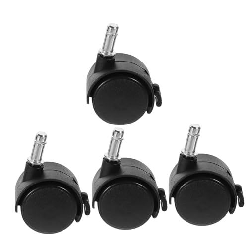 Alipis 4 Piezas Piezas de repuesto de ruedas móviles basura Moviente ruedas de ricino ruedas de carro deslizadores de electrodomésticos castor rueda giratoria ruedas de gastas nylon Negro