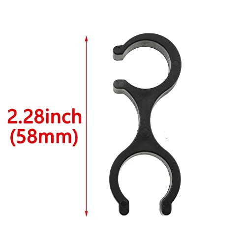 Hjgarden 6Pcs Hiking Pole Clips, Trekking Poles Clamp Double Rods Buckles Poles Rod Connectors, Trekking Pole Clips Connectors For Outdoor Sports Hiking Camping Travelling Walking Stick Holders, Black #TOP1