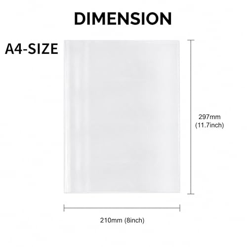 Image of EULANT 10 Pieces Book Covers,Plastic Clear 16K Size for Books21x30cm