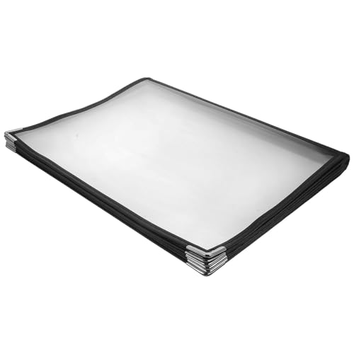 Porte-menus 6 pages 12 vues protège-menu transparent PVC pour table de restaurant et bistrot
