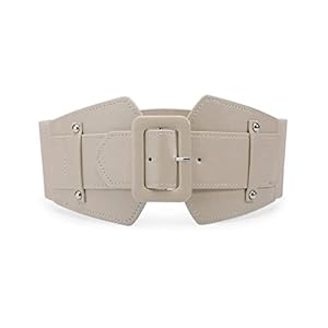 SYMOL Brede elastische riem voor dames, taille 65 cm-160 cm Vintage korsetriem Retro dikke gespriem Brede tailleriem Tailleband voor jurken Jassen 7,5 cm breed