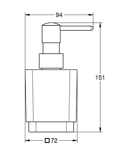 Distributeur savon liquide Grohe Selection Cube 40805000 mural chrome accessoire - 4
