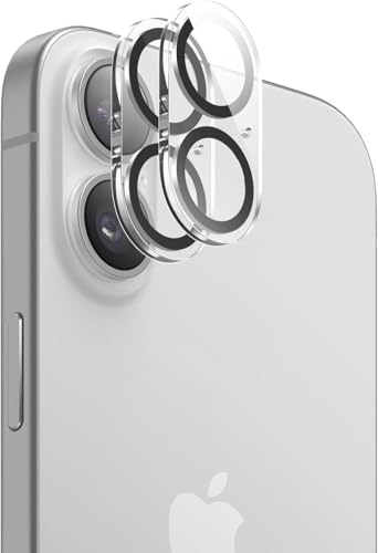 Image of CLITZ 2 Pack Camera Lens Protector for iPhone 17 (6.3 inch), 9H Tempered Glass Camera Lens Cover, Scratch Resistant, Anti-Fingerprint, HD Clear, Bubble Free Easy Installation, Case Friendly Full Coverage Protection