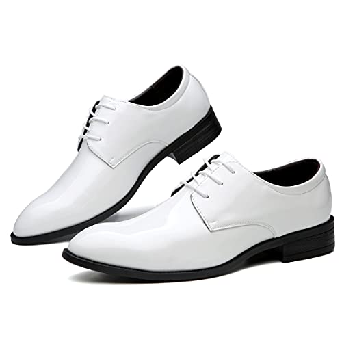 Image of ZZHAP Men's Pointed-Toe Tuxedo Dress Shoes Casual Slip-on Loafer