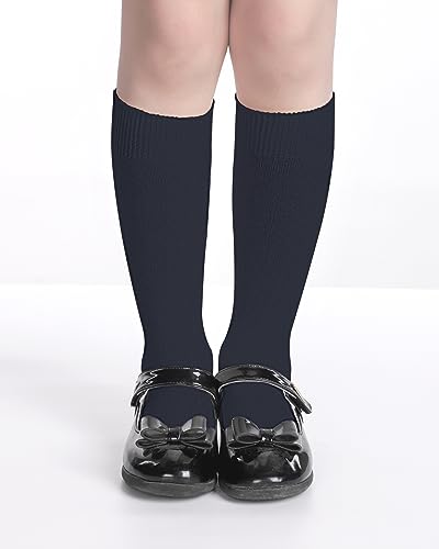 BOOPH Kids Socks Knee High Socks Boys Girls School Uniform Socks Mid Calf Socks 3-14Years3