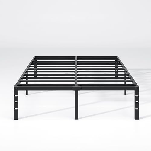 NEW JETO Metal Bed Frame,Queen Size Bed Frame with Storage Space,Heavy Duty Sturdy Mattress...
