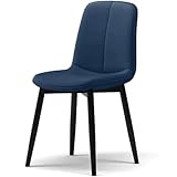 1: Taburetes de comedor con cuero PU de alta calidad y respaldo ergonómico. El asiento de cuero sintético es impermeable y resistente al desgaste. Es duradero y fácil de limpiar.