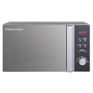 Russell Hobbs RHM2076S Freistehende kompakte Mikrowelle, 800 W, 20 L, Silberfarben