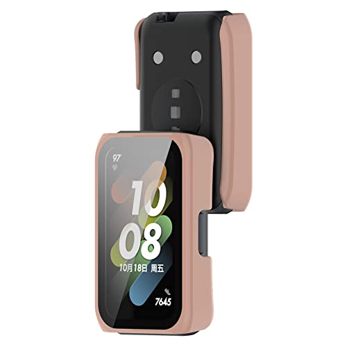 KUTEWEU Orologio Custodia Compatibile con Huawei Watch Fit Mini, PC Custodia Rigida Protezione completa Anti-Graffio Cover Shell Case per Huawei Watch Fit Mini Smartwatch Accessori (2 Pezzi Rosa)