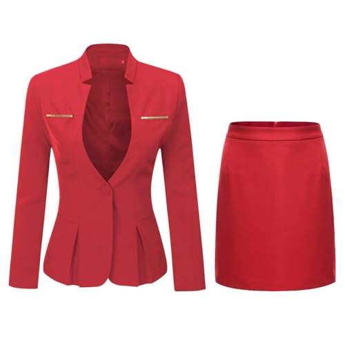 YUNCLOS Women's 2 Piece Business Skirt Suit Set Office Lady Slim ...