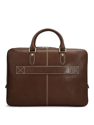 Image of Da Milano Leather Laptop Bag for Men & for Women - Fits Upto 15 inch Laptop