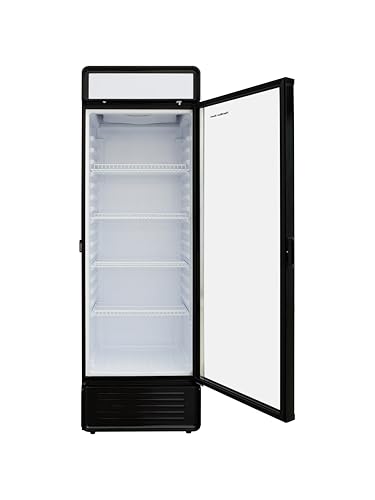 Image of Hamilton Beach, 13.3 Cu. Ft. Commercial Glass Door Display Merchandiser Refrigerator Cooler, ETL, Black
