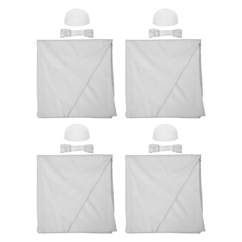 Conjunto de oración musulmán blanco XL para hombres con bolsa y toalla liviana