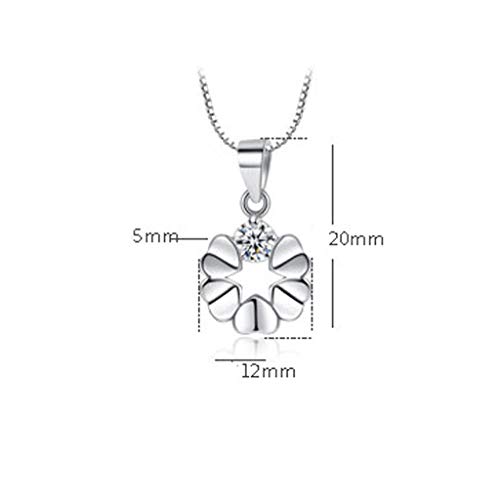 TXXMM Sterling Silver Niche Clavicule Chaîne Simple Tempérament Bijoux, Cadeau de la fête des mères, Cadeau d'anniversaire de Mariage et Cadeau d'anniversaire (Size : Chain Length 40cm) – vue 2