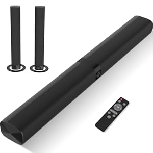 Sound Bar, 50W Sound Bars for TV, 5.0 Bluetooth TV Sound bar, Wired & Wireless Soundbar, ARC/Optical/AUX Connection, Separable Soundbar