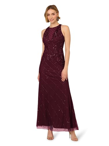 Image of Adrianna Papell Women's Bead Halter Long Dress