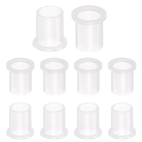 Toolparts And Accessories 10pcs Flanged Sleeve Bearings 8mm ID 9.6mm OD 12.4mm Length Nylon Bushing White (#CN#130824-03672)