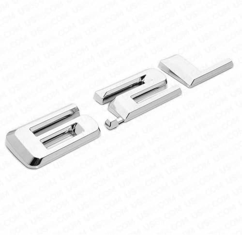 Image of 2pcs 6.2L Emblems 3D Hood Style Badge Logo Sticker Nameplate Letter Replacement for 1500 2500HD (Chrome)
