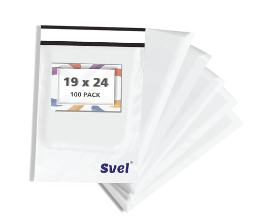 AirJacket Lightweight Water and Tear Resistant Poly Bubble Mailers, 3 Size, 100 Count