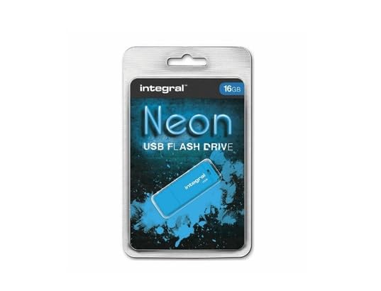 Integral TS-180561 Neon 2.0 USB Flash Drive, 16GB, Blue