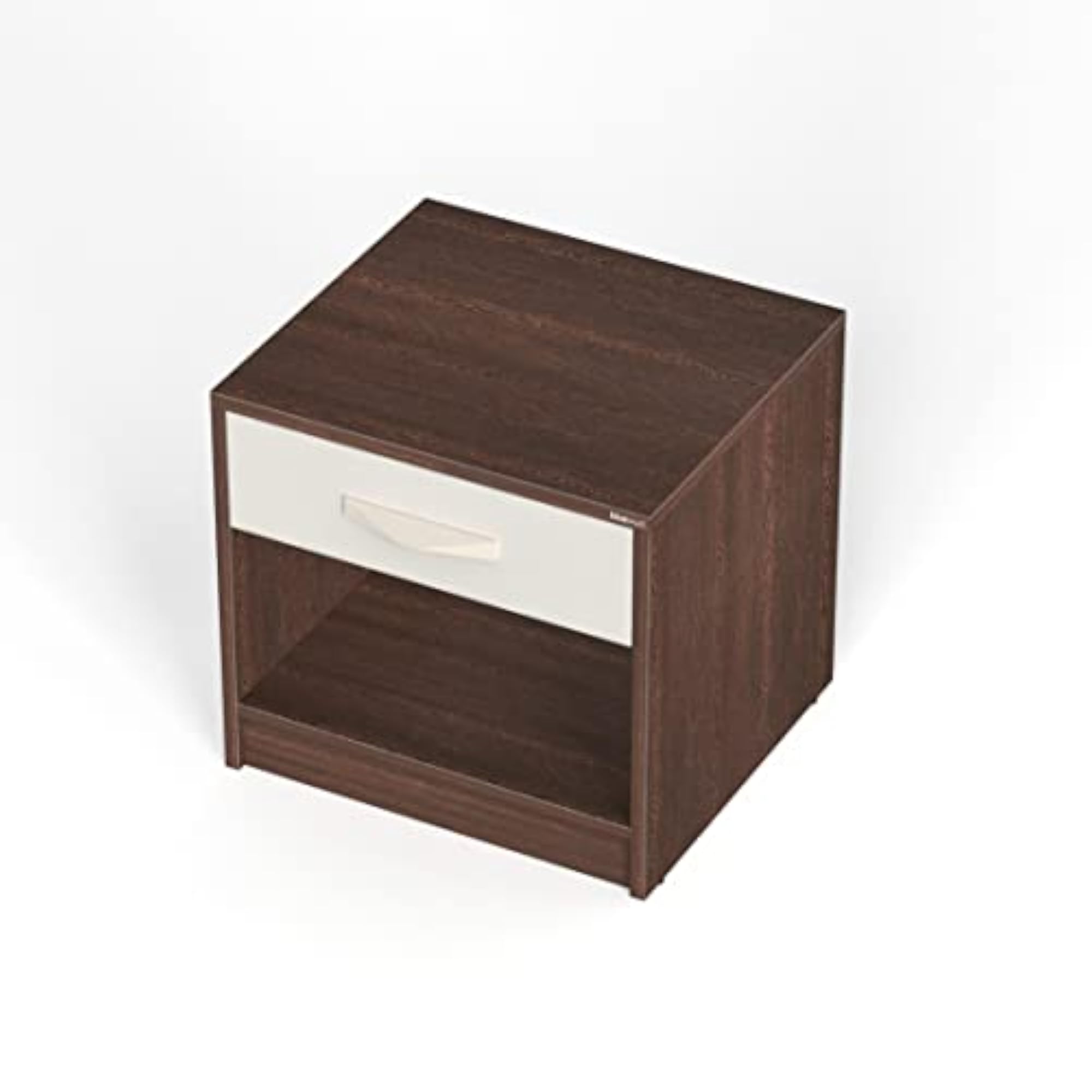 Oliver Engineered Wood Bedside Table, Wenge & White