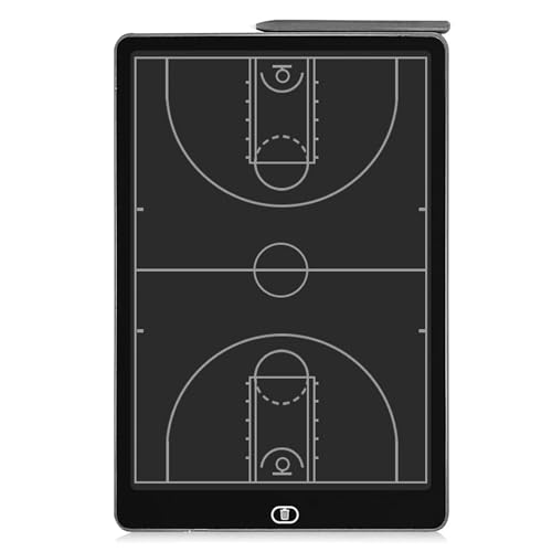 Peosaard Tablero de Entrenamiento de Baloncesto, Tablero de Baloncesto LCD de 16 Pulgadas, Marcador de Estrategia Digital con bolígrafo, Marcador para Juegos, Entrenamiento, enseñanza, portapapeles