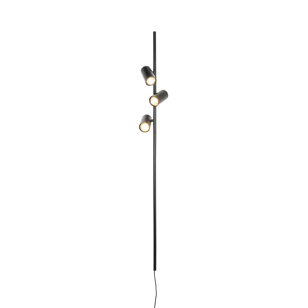 Qazqa jeana luxe - Applique con interruttore Moderno - 3 luce - L 14 cm - Nero - Moderno - Soggiorno I Camera da letto I Sala da Pranzo I Cucina