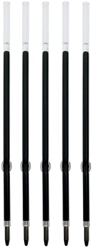 Pack of 5 Replacement Ballpoint Ink Refill for Rubberized Comfort Soft Touch 2 in 1 Ballpoint Pen Capacitive Stylus Tip, Premium Metal Medium Point, Black Ink (Black Replacement Refill)