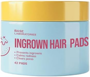 Base Laboratories Ingrown Hair Exfoliating Pads with AHA+BHA - Da...