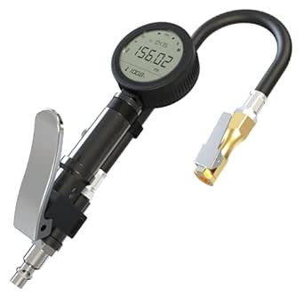 NORSHIRE Digital Tire Pressure Gauge 250 PSI Air Chuck &amp; Compressor Accessories Heavy Duty with Quick Connect Coupler 0.01 Display Resolution with High Accuracy Sensor Type-C Charging Function