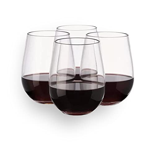 4Oz Wine Plastic Glasses Pack Of 4 Plastic Stemless Small Wine Sampler Glasses Plastic Wine Glasses 4 Oz Tasting Glasses Drinking Glasses Mini Dessert Cups Appetizer Cups Degustation Glasses #TOP29