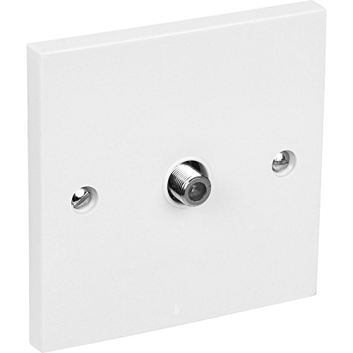 iSeventy9 Single 1 Gang Sky TV & Satellite Socket, Square Edge, White ...