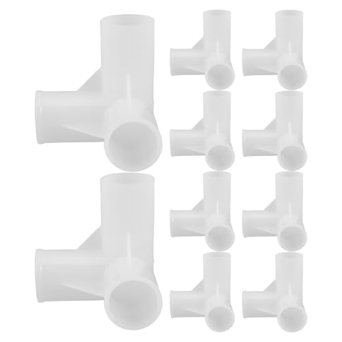 ABOOFAN Conector para Barra de Armario de 22 Mm, Conector de Unión de Barra Resistente de Plástico, 10 Unidades para Zapateros y Armarios Portátiles, Accesorios Versátiles