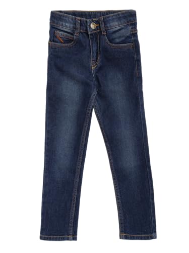 Image of Tales & Stories Boys Slim Fit Denim Jeans | 5-Pocket Stylish Mid-Rise Pants| Durable Cotton Denim Lycra with Button Closure | Casual Wear